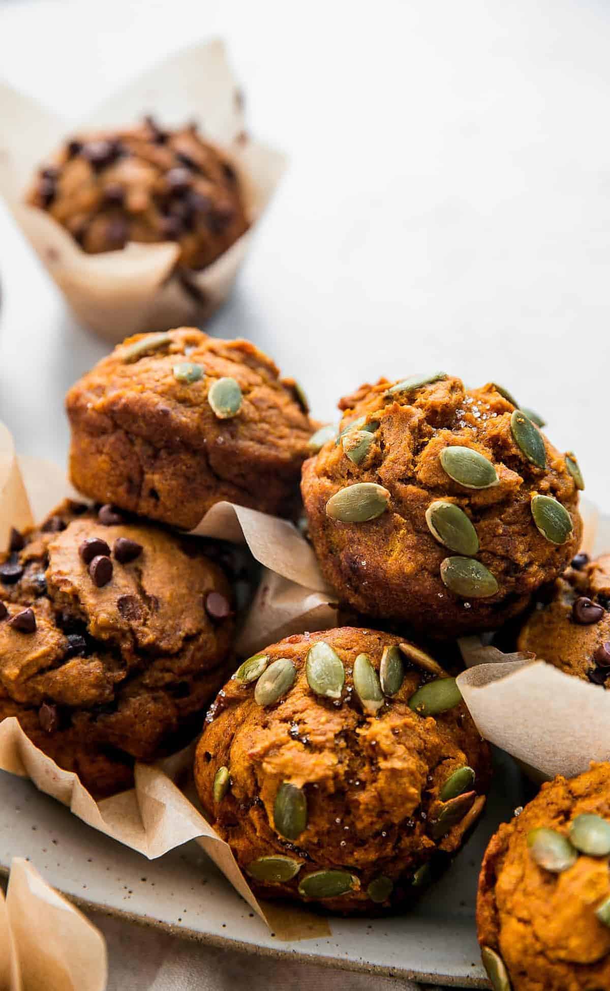  Who says muffins can't be healthy? These muffins are made with whole wheat flour and flaxseed meal.
