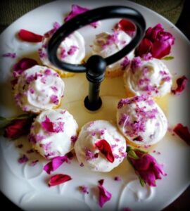 Wild Rose Petal Cupcakes