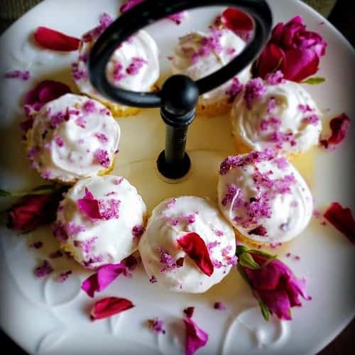 Wild Rose Petal Cupcakes