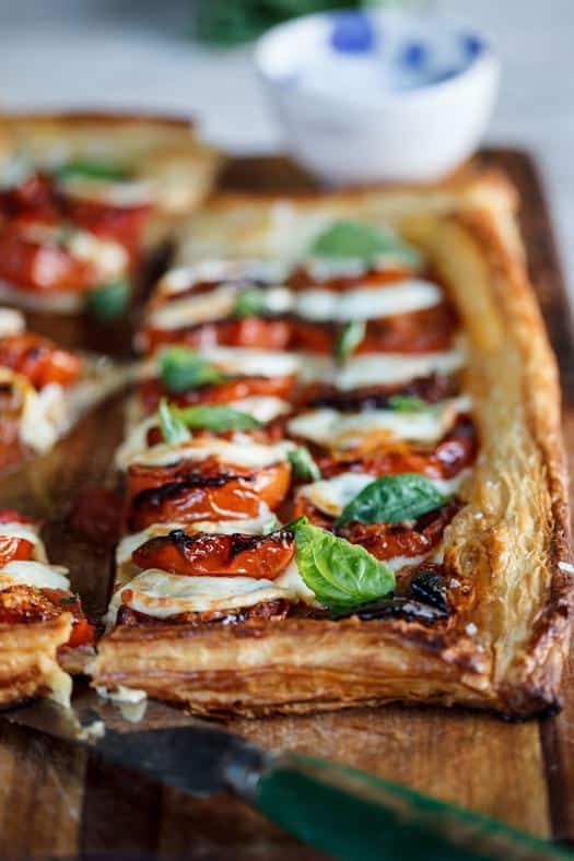  You can't go wrong with the classic combination of tomato, basil, and mozzarella in this Caprese Tart.