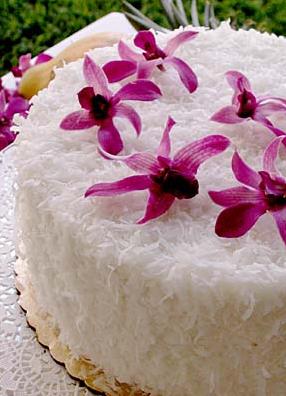  You can't have just one slice of this creamy coconut cake!